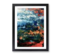 Welcome To The Angels Abstract Framed Wall Art Print A2 Black