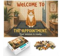 Welcome to the Appointment Cat Poster Jigsaw Puzzle for Adults, 1000 Piece