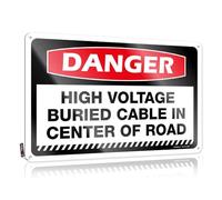 Welcome To The Bathroom Tin Plate Sign Horror Decor Wall-mounted Tin Sign - Country Kitchen Wall Decor Danger High Voltage Buried Cable In Center Of Road & Farmhouse Kitchen Signs