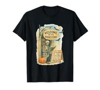 Welcome to The Bookstore Spooky Skeleton Halloween T-Shirt