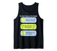 Welcome to The Cage Padel Player Funny Paddle Tennis Sport Tank Top