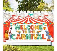 Welcome To The Carnival Backdrop - 72x44 Inch | Carnival Decorations, Carnival Banner for Carnival Theme Party Decorations | Carnival Games Decor, Circus Theme Party Decorations