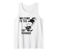 Welcome to The Cat Purrade | Emo Feline Pun Alternative Tank Top