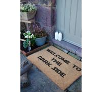 Welcome to the Darkside Country Size Coir Doormat Artsy Mats Grey 60cm x 90cm