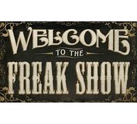 Welcome to The Freak Show Vintage Toilet Cave Bar Home Bathroom Wall Decoration Sign Sign 12x8 Inch