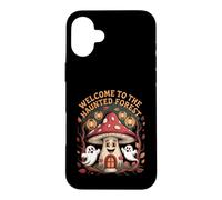 Welcome To The Haunted Forest Mushroom Retro Cartoon Case for iPhone 16 Plus