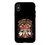 Welcome To The Haunted Forest Mushroom Retro Cartoon Case for iPhone X/XS