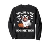Welcome To The Moo Sheet Show Funny Cow Ghost Sweatshirt