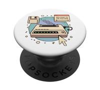 Welcome To The Old Web Pixel Tech Nerd Retro Computer PopSockets Adhesive PopGrip