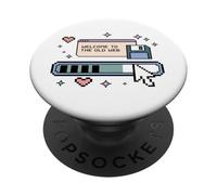 Welcome To The Old Web Pixel Tech Nerd Retro Computer PopSockets Adhesive PopGrip