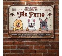 Welcome To The Patio Where The Neighbors Listen To Good Music Whether They Want Or Not - Personalized Dog Floor Mats Washable Doormat Absorbent Entrance Rug For Kitchen Hallway Doorstep 40X60Cm