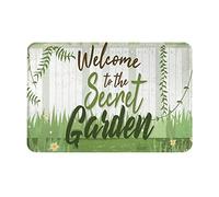 Welcome To The Secret Garden Durable Doormat Outdoor Indoor Non-Slip Doormat For Entryway Patio Garage Garden Kitchen Floor Mat For Yard,High Traffic Area Porch Gifts Mats 16X24Inch