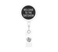 Welcome to The Shitshow Retractable Badge Holder Reel Clip Id Card Holder forNurse Student Office Worker