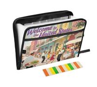Welcome to The United States Expanding File Folder 13 Pockets A4 Letter Size with Zipper Closure for File Organizer Folder