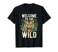 Welcome to The Wild Funny Tiger Jungle Adventure Explorer Value Graphic T-Shirt