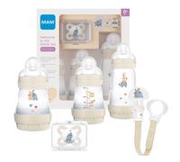 Welcome to The World Gift Set with 3 Anti-Colic Bottles, Dummy, Dummy Clip, Beige