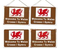Welcome To Wales | Printed Metal Plaque/Sign