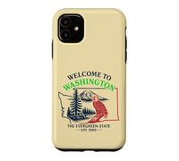 Welcome to Washington State Pride Vintage Travel Design Case for iPhone 11