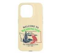Welcome to Washington State Pride Vintage Travel Design Case for iPhone 15 Pro