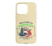 Welcome to Washington State Pride Vintage Travel Design Case for iPhone 15 Pro Max