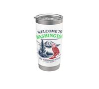 Welcome to Washington State Pride Vintage Travel Design Stainless Steel Insulated Tumbler