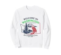 Welcome to Washington State Pride Vintage Travel Design Sweatshirt