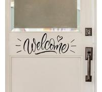 Welcome Vinyl Lettering Sticker for Front Door Entryway Decor, Removable Matte PVC Wall Decal 11.8in Long with Transfer Belt, For Easy Peel and Apply, Suitable for