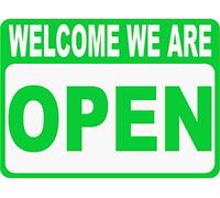Welcome We are Open Sorry Closed Sign for Outdoor & Indoor 12" x 8"