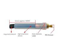 Weld Bead Preparation Machine Brush Head for WIG MIG MAG TIG Weld Cleaning with M6/M8/M10 Thread, Carbon Fiber Acid Scrubbing Tool for Stainless Steel V2A/V4A/AISI 304/316