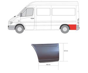 Weld-In Panel - LH - Sidewall - Single Tyres - fits Merc. Sprinter 1995-2006