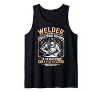 Weld Metal Worker Welded Welds Funny Welder Tank Top