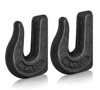 Weld-On Chain Hook, 3/8 Inch Grade 70 Clevis Grab Hooks for Tractor Bucket, Heavy Duty Grab Hook Weldable for Chain Pulling and Lifting, Forged Steel Weld Hooks for Rigging/Forklift Trailer (2Pcs)