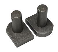 Weld On Gate Hooks Hinge Hanger 3/4", 7/8" or 1" X2 (Self Colour Fieldgate Slot Flat Back Railing) (7/8" - 22MM Pin)