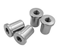 Weld On Nut,1/2"-13 Thread Long Threaded Stepped Female Weld Nut Steel Chassis Mount Tab (4pcs)
