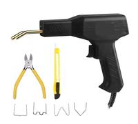Weld Repair Tool Kit Hot Stapler Plastic Welding Machine Bumper Repair Kit Soldering Iron for Plastic Repair Car Bumper Repair(Black 400PCS)