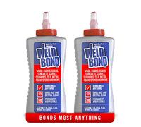 Weldbond Multi-Surface Non-Toxic Adhesive Glue, Bonds Most Anything! Wood Glue for Furniture or on Glass Fabric Mosaic Ceramic Carpet Tile Stone & More. Dries Crystal Clear. 14.2oz /420ml (2 Pack)