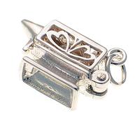 Welded Bliss Sterling 925 Silver Anvil Opening To Love Hearts Charm WBC1001