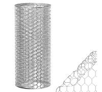 Welded Mesh Wire Fencing, 0.6m x 5m Anti-Rust Galvanized Netting, 1" x 1" hole Fencing Roll for Chickens, Rabbits, Dogs, Window Guards Vegetable Protection, Easy to Cut (Galvanized Silver)