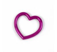 Welded Metal Ring 20pcs Heavy Duty Stainless Steel Metal Herat Ring for Accessorize Craft, Multi Color Heart Buckles 34 * 35mm(Rosered)
