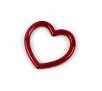 Welded Metal Ring 20pcs Heavy Duty Stainless Steel Metal Herat Ring for Accessorize Craft, Multi Color Heart Buckles 34 * 35mm(Red)