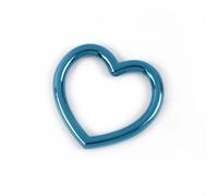 Welded Metal Ring 20pcs Heavy Duty Stainless Steel Metal Herat Ring for Accessorize Craft, Multi Color Heart Buckles 34 * 35mm(Blue)