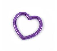 Welded Metal Ring 20pcs Heavy Duty Stainless Steel Metal Herat Ring for Accessorize Craft, Multi Color Heart Buckles 34 * 35mm(Purple)