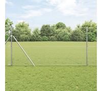 Welded Wire Fence 1.4x50 m Galvanised Steel Berkfield Home Silver One Size