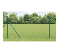 Welded Wire Fence 10 x 1 m Green PVC-Coated Steel Mesh 25x25mm Posts 150cm 0.9mm