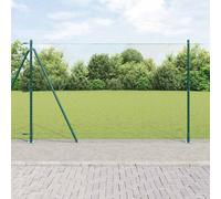 Welded Wire Fence 100 x 1.4m PVC-Coated Steel Green Posts with Secure Pet Garden