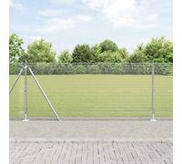Welded Wire Fence 1x25m Galvanised Steel Green 13 Spike Posts TensionersPlusTies