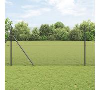 Welded Wire Fence Grey 1x100 m Steel Berkfield Home Grey One Size