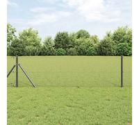 vidaXL Welded Wire Fence Grey 0.6 x 100 m