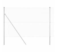 Welded Wire Fence Green 1.5x50 m Steel Mesh with 13 Spike Posts Painted Durable