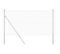 Fence Post Galvanised Steel PVC 50x1.4m Silver 12x12mm Mesh Heavy Duty Extra Kit